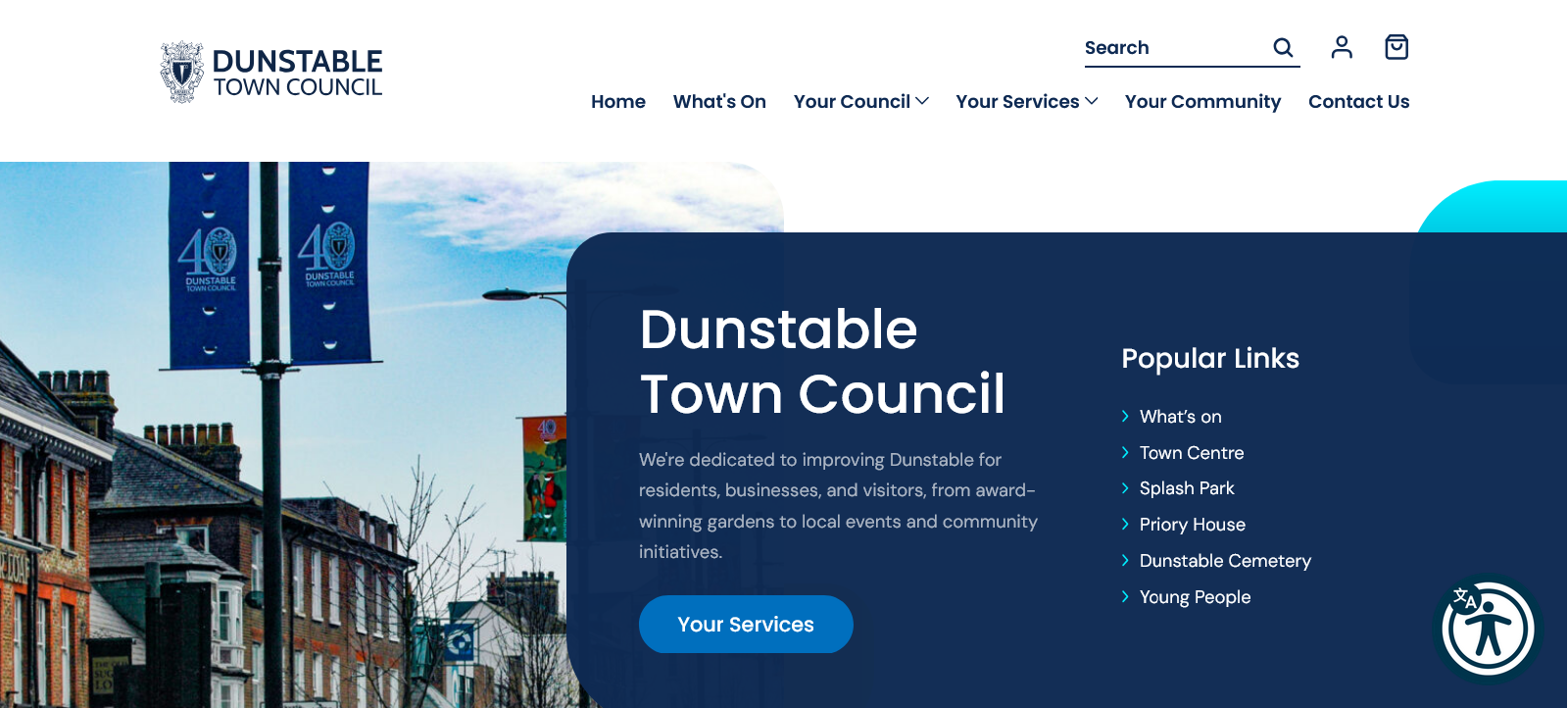 dunstable town council screenshot