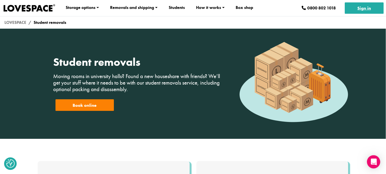 lovespace student storage screenshot